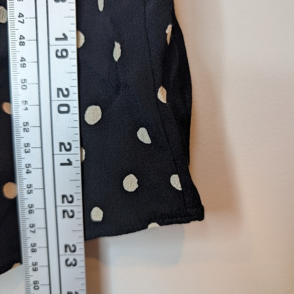 NWT Madewell Ruffle Strap Cami Top Black Painted Dots Polka Dot Size 0 - Picture 11 of 12
